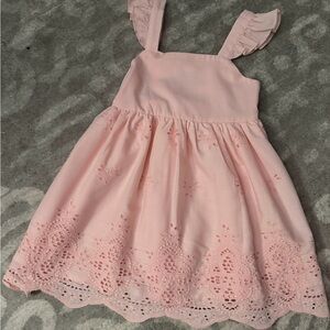 Girls SHEIN Pink Lace Kids Dress with bow in back